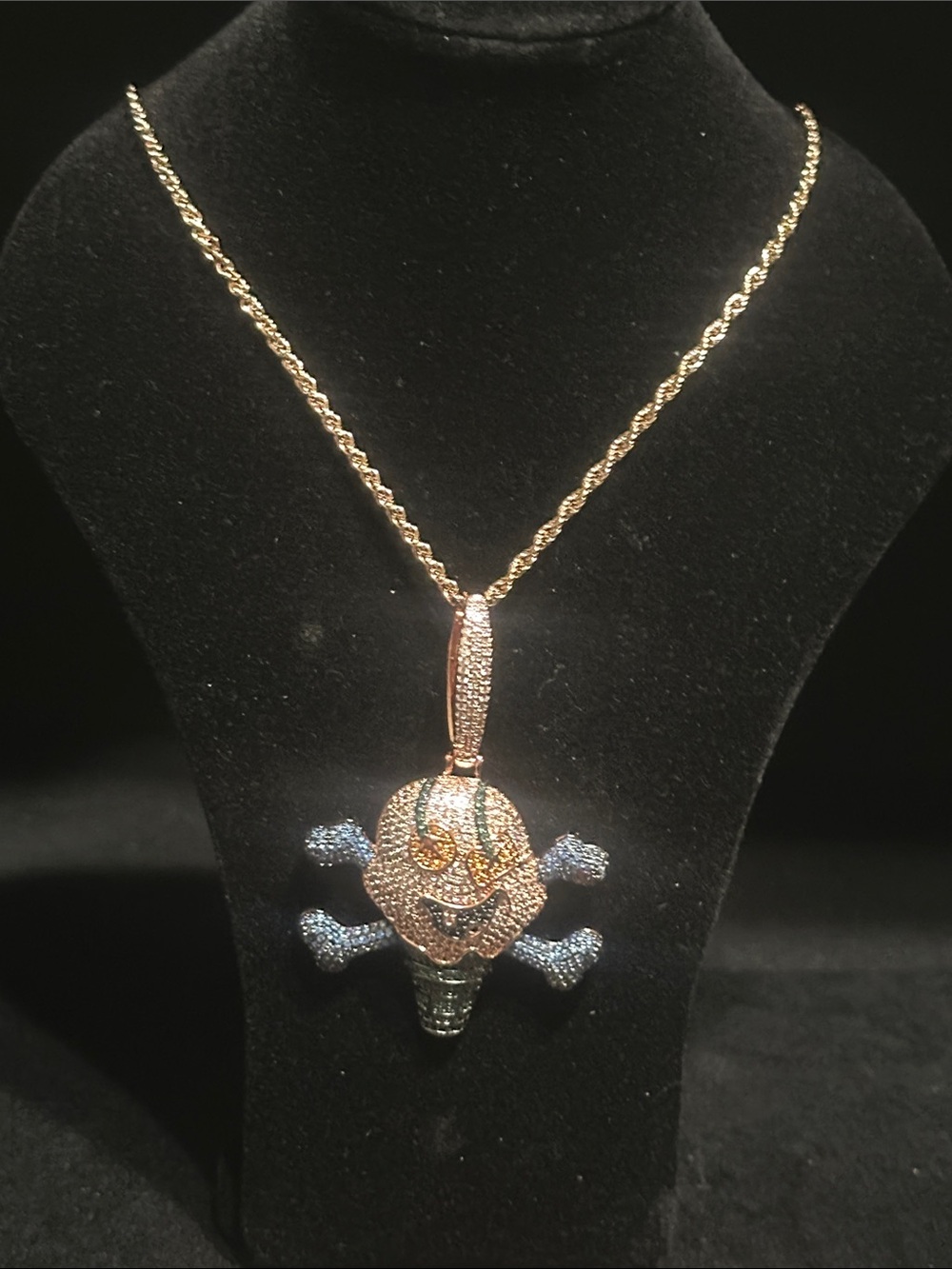 Rose Gold-Tone Ice Cream like Billionaire Boys Club Pendant Necklace